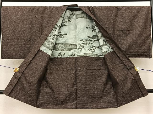 平和屋着物▽男性 お召 単衣 アンサンブル 絣文様 洗える着物 BAAS8001yc
