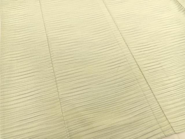 平和屋着物▽本塩沢 単衣 横段文 正絹 逸品 BAAS8010yc