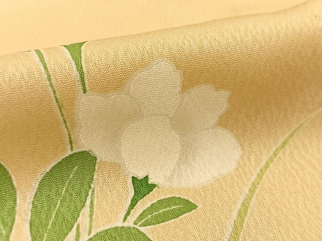 平和屋着物▽訪問着 単衣 枝花文 暈し染め 正絹 逸品 BAAS8015yc