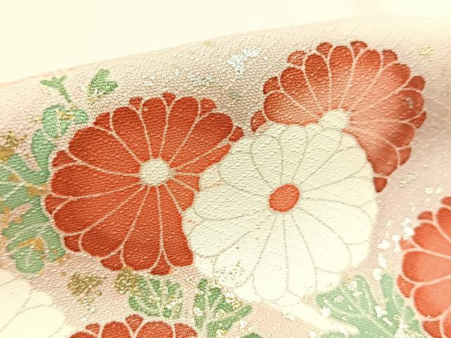 平和屋着物▽訪問着 単衣 秋草文 暈し染め 金銀彩 正絹 逸品 BAAS8043yc