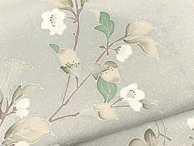 平和屋着物▽訪問着 単衣 枝花文 暈し染め 正絹 逸品 BAAS8064yc