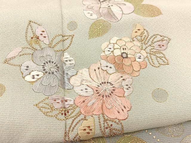 平和屋着物▽訪問着 単衣 相良刺繍 辻が花 暈し染め 金銀彩 正絹 逸品 BAAS8074yc