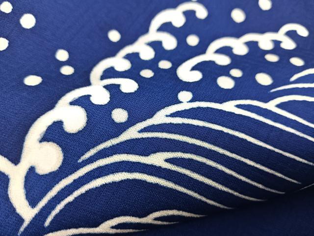 平和屋着物▽訪問着 単衣 手描き 立波飛鶴文 正絹 逸品 BAAS8186yc