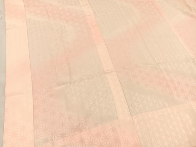 平和屋着物■長襦袢 麻の葉地紋 暈し染め 正絹 逸品 BAAS8219hv