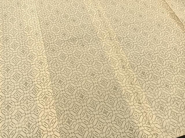 平和屋着物▽本塩沢 単衣 七宝文 正絹 逸品 BAAS8306hv