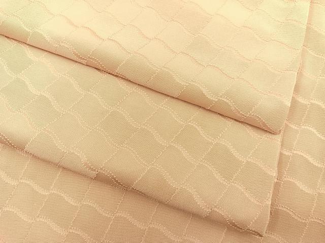 平和屋着物▽上質な色無地 単衣 瓦地紋 雄黄色 正絹 逸品 BAAS8318hv