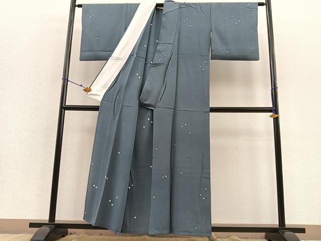 平和屋着物▽上質な小紋 単衣 小花 正絹 逸品 BAAS8332hv