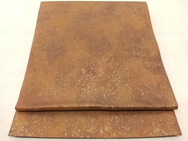 平和屋着物◎六通柄袋帯 霞文 引箔 正絹 逸品 未使用 BAAS8920ui