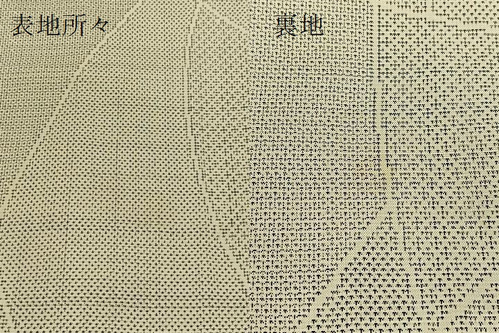 平和屋着物▽本場大島紬 単衣 白大島 9マルキ 140亀甲 吉祥文 正絹 逸品 BAAT0431yt