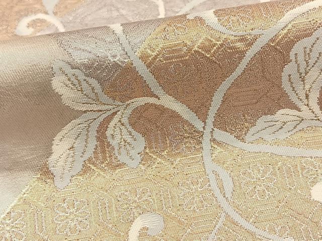 平和屋着物◎六通柄袋帯 唐織 京佐賀錦 唐草文様 二重引箔 正絹 逸品 BAAT0586yt