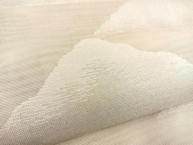 平和屋着物*夏物 六通柄袋帯 重ね山文 銀糸 正絹 逸品 BAAT0629yc