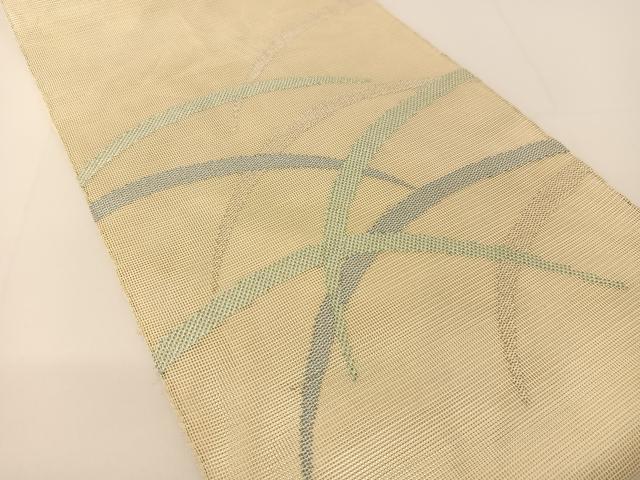 平和屋着物*夏物 太鼓柄袋帯 芝草文 銀糸 正絹 逸品 BAAT0731yc