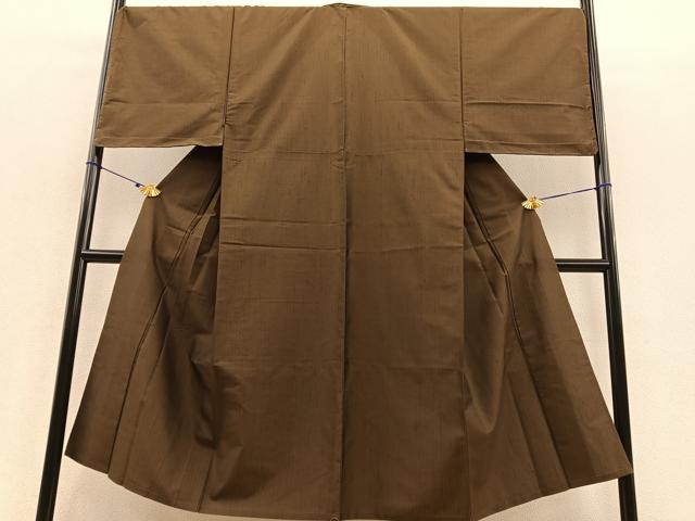 平和屋着物▽男性 紬 単衣 霞文 正絹 逸品 未使用 BAAT1109hv