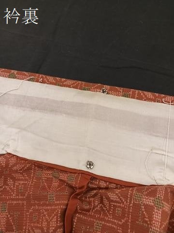 平和屋着物▽上質な紬 単衣 色紙重ね 正絹 逸品 BAAT1112hv