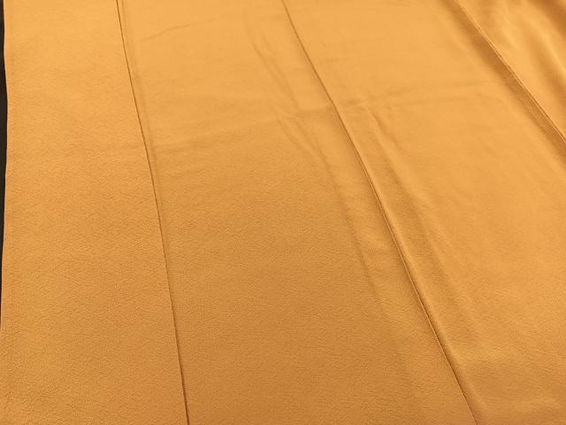 平和屋着物▽上質な色無地 単衣 狐色 正絹 逸品 BAAT1142hv