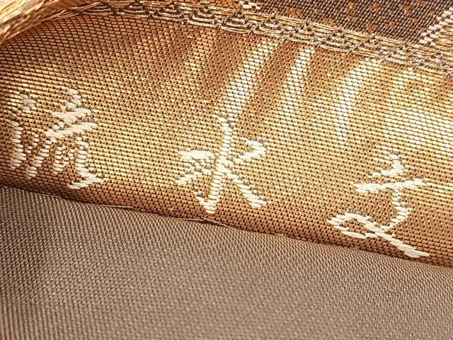 平和屋着物◎六通柄袋帯 唐織 流水文 金糸 正絹 逸品 BAAT1456gt