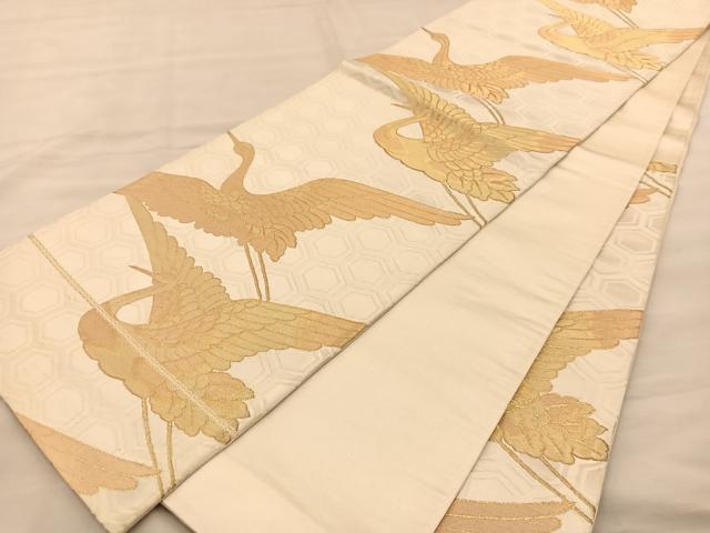 平和屋着物◎六通柄袋帯 能裳 金糸 正絹 逸品 BAAT1474gt