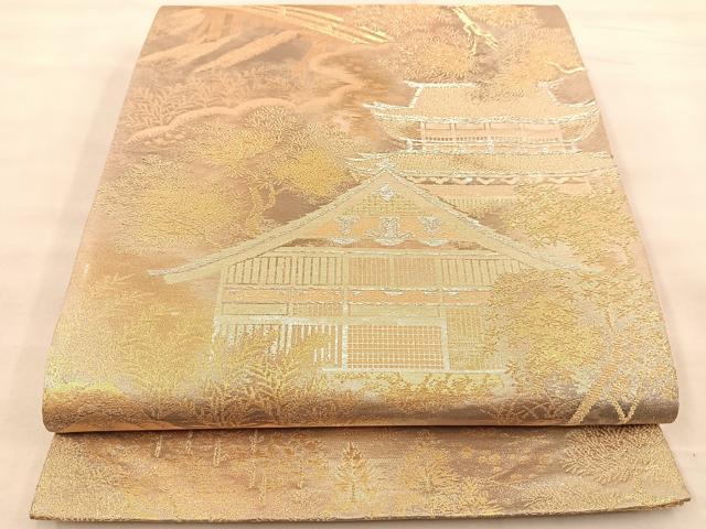 平和屋着物◎六通柄袋帯 嵐山 二重引箔 金銀糸 正絹 逸品 BAAT1486gt