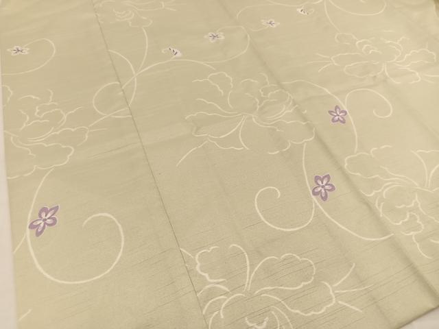 平和屋着物#道中着 単衣 ロング丈 花唐草文 やまと誂製 洗える着物 BAAT1596gt