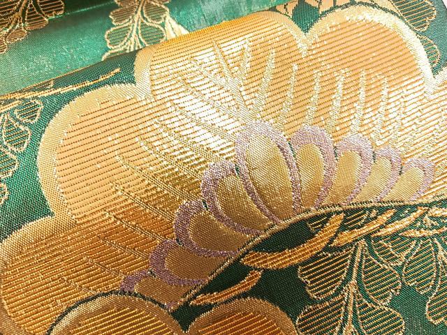 平和屋着物◎六通柄袋帯 松 下がり藤 金糸 正絹 逸品 BAAT2150ph