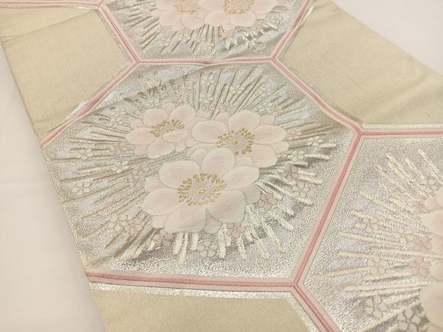 平和屋着物◎六通柄袋帯 桜 金銀糸 正絹 逸品 BAAT2663ea