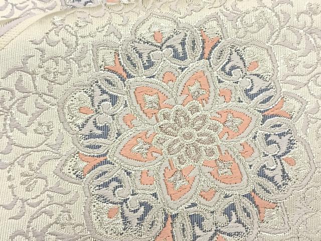 平和屋着物◎六通柄袋帯 唐織 正倉院亀甲文 銀糸 正絹 逸品 BAAT2670ea