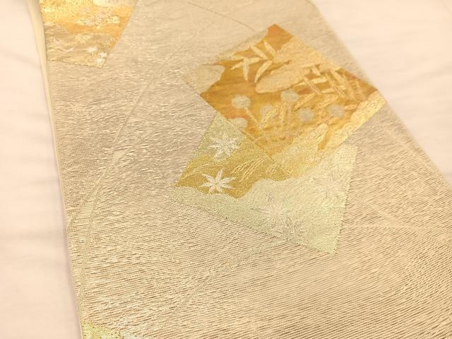 平和屋着物*夏物 六通柄袋帯 竜田川色紙文 正絹 逸品 BAAT3069hv