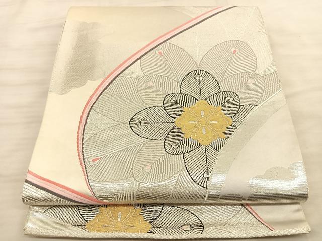 平和屋着物◎西陣 六通柄袋帯 宝相華 金銀糸 正絹 逸品 BAAT3234du
