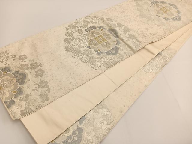 平和屋着物◎六通柄袋帯 唐織 正倉院花文 金銀糸 正絹 逸品 BAAT3426ui