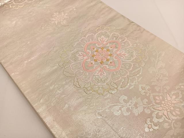 平和屋着物◎六通柄袋帯 唐織 正倉院花文 金銀糸 正絹 逸品 BAAT3432ui