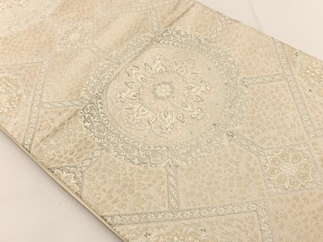 平和屋着物◎六通柄袋帯 唐織 正倉院花文 金銀糸 正絹 逸品 BAAT3516ui
