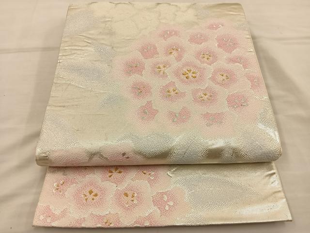 平和屋着物◎六通柄袋帯 唐織 紫陽苑 引箔 正絹 逸品 BAAT3902xa