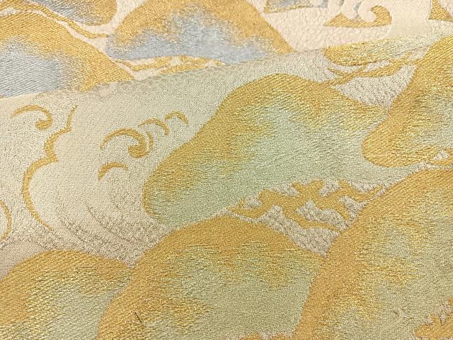 平和屋着物◎六通柄袋帯 浜松文 金銀糸 正絹 逸品 BAAT3941xa