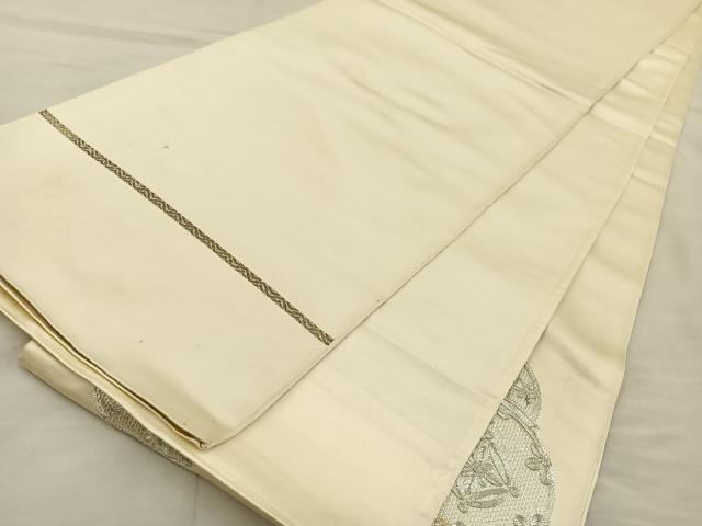 平和屋着物◎太鼓柄袋帯 総刺繍 花鼓文 金銀糸 正絹 逸品 BAAT3970xa