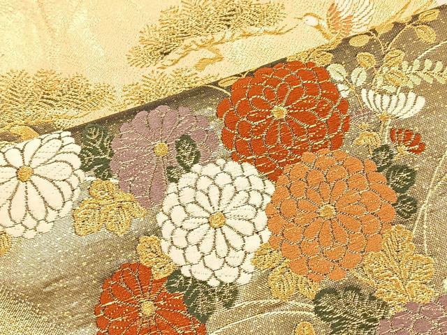 平和屋着物◎九百佐賀錦 六通柄袋帯 唐織 蒔絵 金糸 正絹 逸品 BAAT4793kg