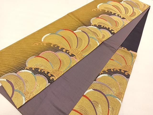 平和屋着物◎六通柄袋帯 唐織 皇華錦 金糸 正絹 逸品 BAAT4845hz