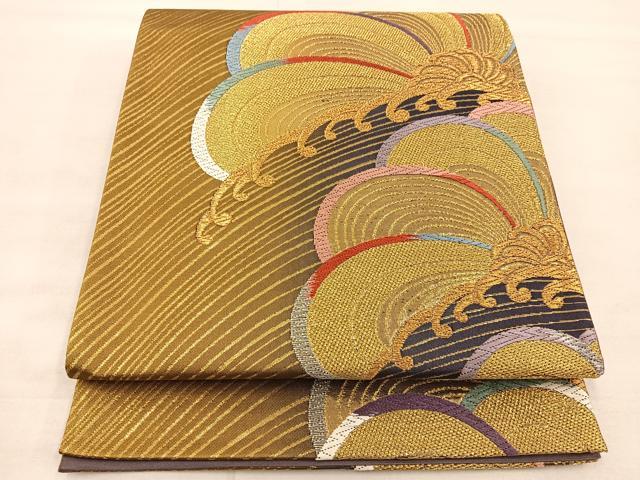 平和屋着物◎六通柄袋帯 唐織 皇華錦 金糸 正絹 逸品 BAAT4845hz
