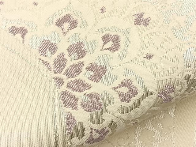 平和屋着物◎両面 六通柄袋帯 唐織 乱菊 銀糸 正絹 逸品 BAAT5097jr