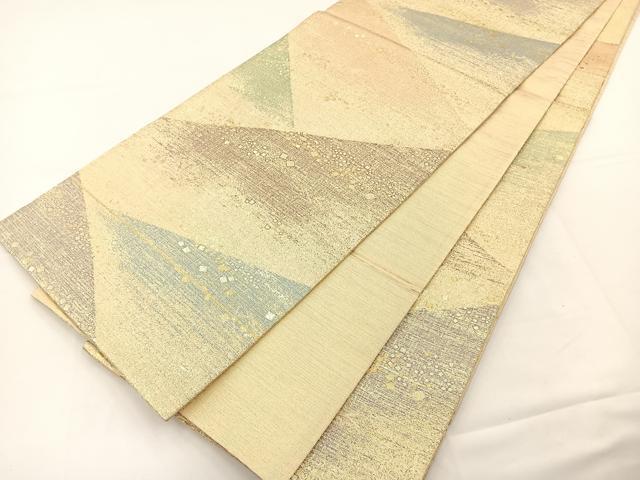 平和屋着物◎六通柄袋帯 彩裂取 箔散らし 金糸 正絹 逸品 BAAT5108jr