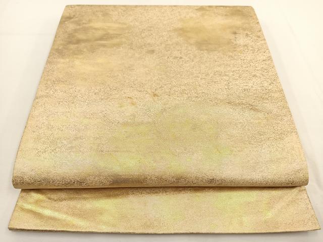 平和屋着物◎六通柄袋帯 霞文 引箔 正絹 逸品 BAAT5427yt