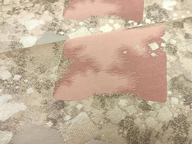 平和屋着物◎六通柄袋帯 手織 切金文様 引箔 正絹 逸品 BAAT5715xa