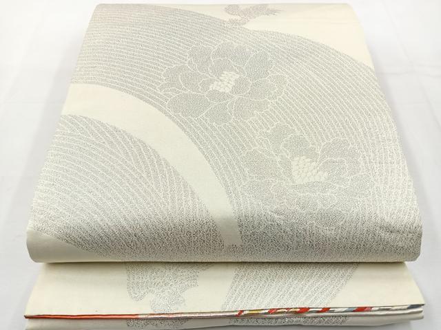 平和屋着物◎両面 六通柄袋帯 唐織 花鳥文 金銀糸 正絹 逸品 BAAT6128ea
