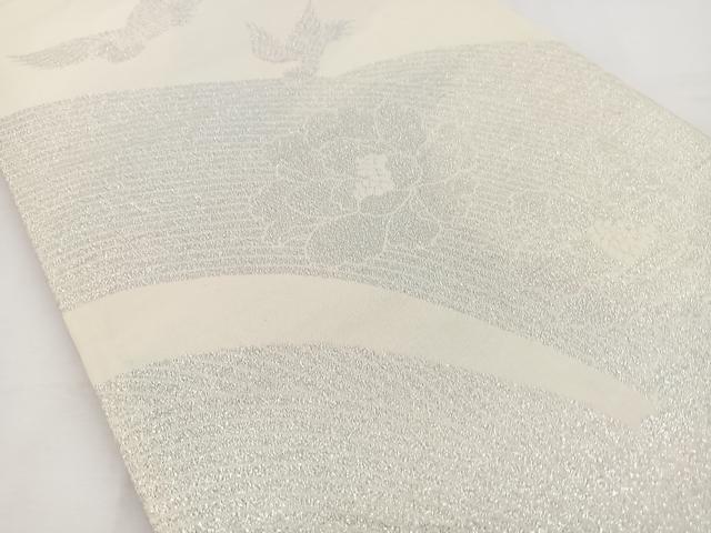 平和屋着物◎両面 六通柄袋帯 唐織 花鳥文 金銀糸 正絹 逸品 BAAT6128ea