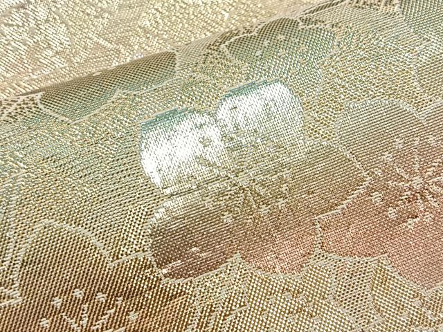 平和屋着物◎六通柄袋帯 舞花文 金糸 正絹 逸品 BAAT6143ea