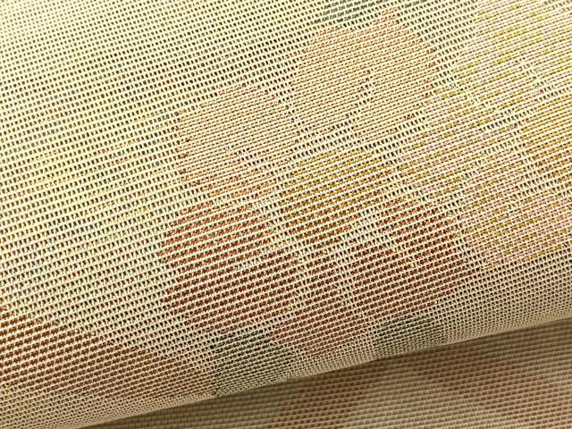 平和屋着物*夏物 六通柄袋帯 花丸文 金銀糸 正絹 逸品 BAAT6455du