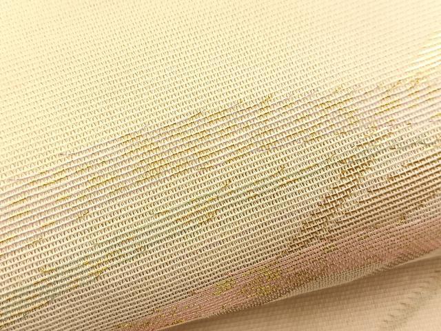 平和屋着物*夏物 六通柄袋帯 立波文 金糸 正絹 逸品 BAAT6496du