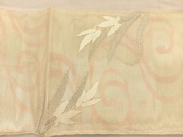 平和屋着物*夏物 太鼓柄袋帯 籬草花文 正絹 逸品 BAAT6577du