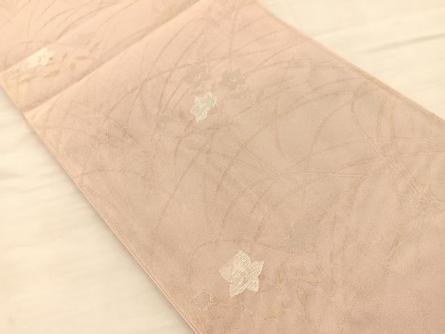 平和屋着物*夏物 六通柄袋帯 桔梗 金糸 正絹 逸品 BAAT6578du
