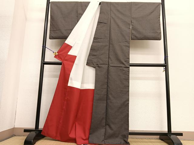 平和屋着物●本場大島紬 道行コートセット 100亀甲 正絹 逸品 BAAT6610hv