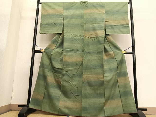 平和屋着物●上質な紬 霞文 正絹 逸品 BAAT6625hv